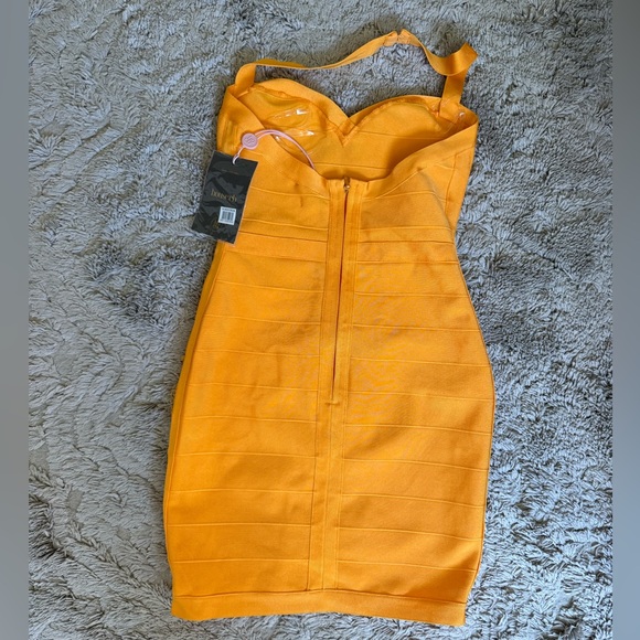 House of CB Supermodel Bandage dress in orange sherbet size small NWT - Picture 2 of 5